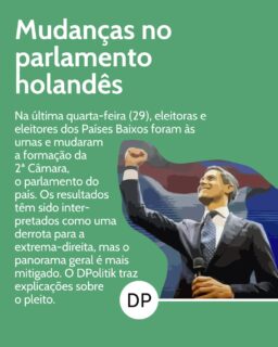 Nova liderança nos Países Baixos? – Na última quarta-feira (29), eleitoras e eleitores neerlandeses foram às urnas para eleger um novo parlamento, após o governo de direita ter caído em junho deste ano, seguindo a saída da coalizão do partido de extrema-direita, PVV, liderado por Geert Wilders. Enquanto as notícias apontam para uma "virada" no cenário político holandês, os resultados da eleição (que ainda serão divulgados até sexta-feira) trazem uma visão bem mais serena e de reflexão. O DPolitik traz um resumo do panorama político neerlandês desde o fim do Governo Rutte IV em 2023 nesta publicação informativa organizada por nosso editor-chefe, Caio Ponce de Leon.