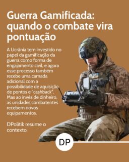 A Ucrânia tem investido no papel da gamificação da guerra como forma de engajamento civil, e agora esse processo também recebe uma camada adicional com a possibilidade de aquisição de pontos e "cashback". Mas ao invés de dinheiro, as unidades combatentes recebem novos equipamentos.
Essa lógica agiliza certos aspectos da logística, mas pode trazer outros dilemas: até que ponto a "caça aos pontos" influencia na estratégia? Como lidar com a distinção civil-militar?
A nossa colunista Cinthya Araújo traz um resumo em alguns quadros.
